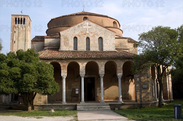 ITALY, Veneto, Venice, The 12th Century church of Santa Fosca on the deserted lagoon island of Torcello