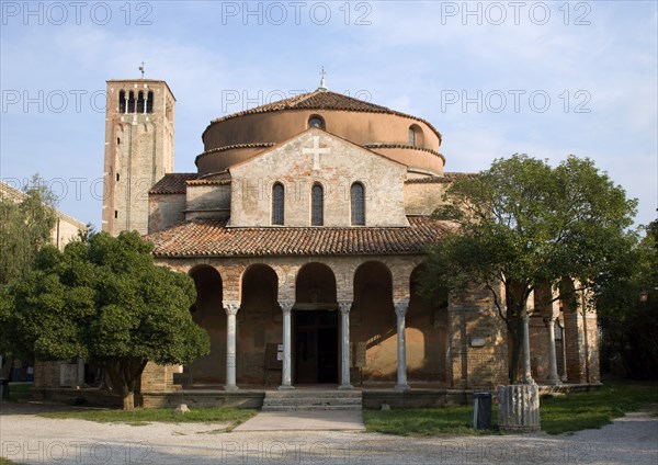 ITALY, Veneto, Venice, The 12th Century church of Santa Fosca on the deserted lagoon island of Torcello