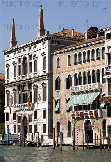 ITALY, Veneto, Venice, "Palazzo Papadopoli (on the left) on the Grand Canal, formerly known as Coccina-Tiepolo built in 1560"