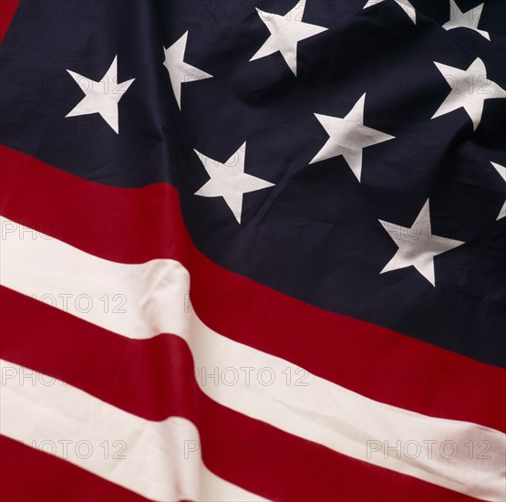 USA, Flags, Detail of American Stars and Stripes National Flag