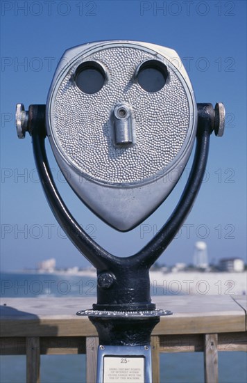 USA, Florida, Clearwater, Face shaped Viewing Binoculars