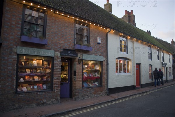 ENGLAND, East Sussex, Alfriston, Much Ado bookshop in the high street.