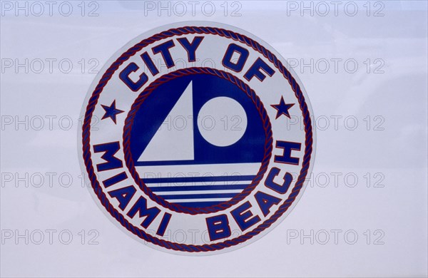 USA, Florida, Miami, City of Miami Beach emblem