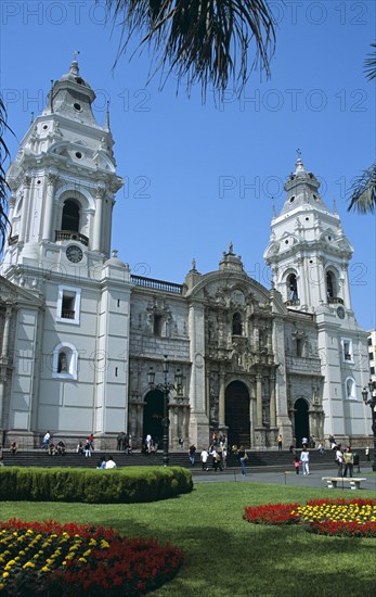 PERU, Lima, "Cathedral, Plaza de Armas, (Plaza Mayor). "