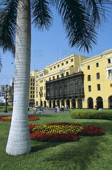 PERU, Lima, "Portales de los Botoneros, Plaza de Armas, (Plaza Mayor)."