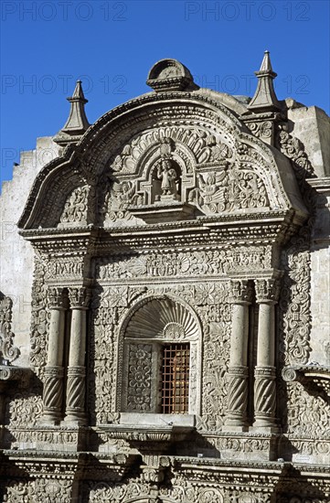 PERU, Arequipa, "Iglesia de la Compania, Plaza de Armas."