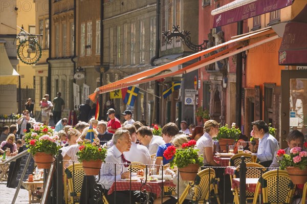 SWEDEN, Stockholm, "Restaurant in Stortorget in the heart of Gamla Stan, the historic quarter of the city. "