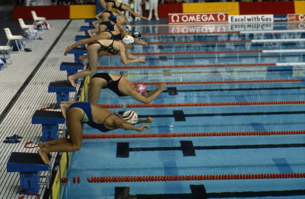 20084744 SPORT Water Sport Swimming World Student Games. 200 Metres Freestyle Final. Start off C. Borgate Lane One.