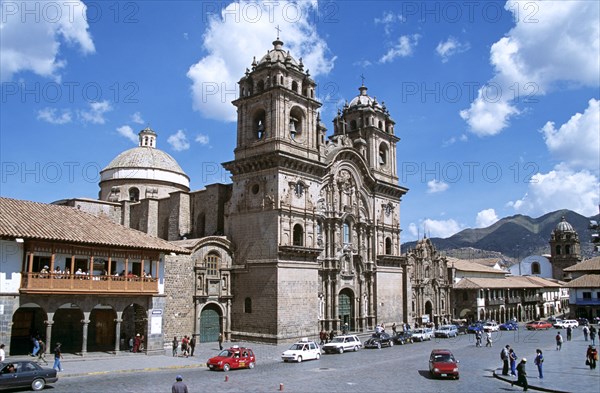 PERU, Cusco, "Iglesia La Compania de Jesus, Plaza de Armas."