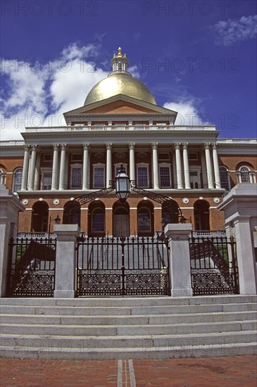 USA, Massachusetts, Boston, "State House, designed by Charles Bulfinch"