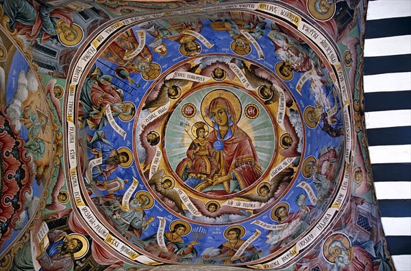 BULGARIA, Rila, "Fresco, Nativity Church, Rila Monastery."