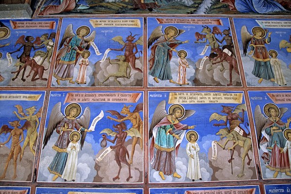 BULGARIA, Rila, "Fresco, Nativity Church, Rila Monastery."