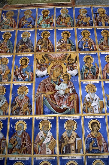 BULGARIA, Rila, "Fresco, Nativity Church, Rila Monastery."