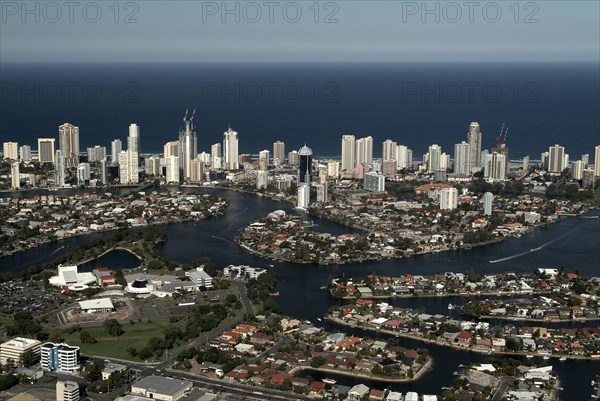 Australia, Queensland, Gold Coast, Broadbeach from the air