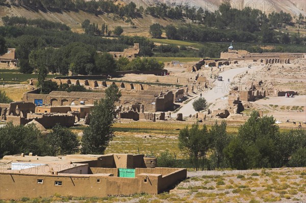 AFGHANISTAN, Bamiyan Province, Bamiyan , Remains of bazzar which was destroyed by the Taliban