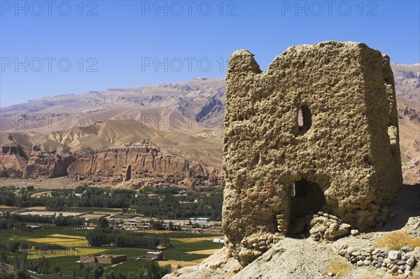 AFGHANISTAN, Bamiyan Province, Bamiyan , Ruined citadel of Shahr-e-Gholgola known as City of the Screaming - destroyed by Genghis Khan in 1221 A.D. - the screams of its people as they were slaughted gave it its name but it is also know as the City of noise.
