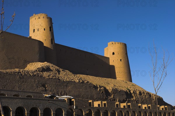 AFGHANISTAN, Herat, "The Citadel (Qala-i-Ikhtiyar-ud-din) Originally built by Alexander the Great but built in it's present form by Malik Fakhruddin in 1305 A.D. Conquerors Ghegnis Khan and Tamerlane fought beneath its walls and it suffered attacks by the Ghaznavids, the Seljuks, the Ghorids, the Monghuls, the Timurids the Safavids and others. Now managed by the department of Historical monuments of the Ministry of Information, Culture and Tourism Jane Sweeney"