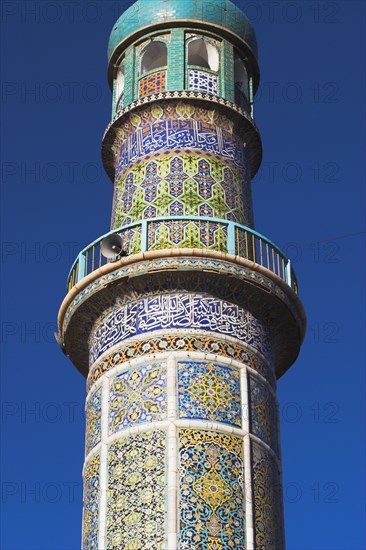 AFGHANISTAN, Herat, Minaret of Friday Mosque or Masjet-eJam Originally laid out on the site of an earlier 10th century mosque in the year 1200 by the Ghorid Sultan Ghiyasyddin. Restoration started in 1943