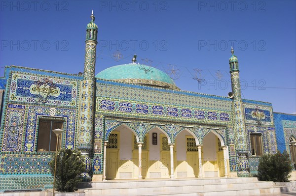 AFGHANISTAN, Mazar-I-Sharif, "Shrine of Hazrat Ali (who was assissinated in 661) This shrine was built here in 1136 on the orders of Seljuk Sultan Sanjar, destroyed by Genghis Khan and rebuilt by Timurid Sultan Husain Baiqara in 1481, since restored. The shrine is famous for its white pigeons, it is said the site is so holy that if a grey pigeon flies here it will turn white within 40 day"