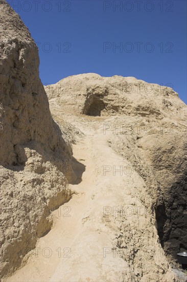 AFGHANISTAN, (Mother of Cities), Balkh, "Top-I-Rustam, Remains of 200ft high Buddhist Stupa now an army checkpoint"