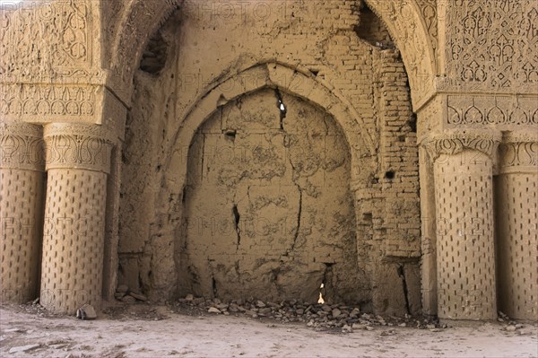 AFGHANISTAN, (Mother of Cities), Balkh, "No-Gonbad Mosque (Mosque of Nine Cupolas) also known as Khoja Piada or Masjid-e Haji Piyada (Mosque of the Walking Pilgrim) Dates to the early 9th Century A.D. Earliest Islamic monument identified in Afghanistan, has influences from the Achaemenid, Graeco-Bactrain and Kushano-Sasanian periods, few dateable examples of mosque architecture exist anywhere in the world form this early periodes)  Jane Sweeney"