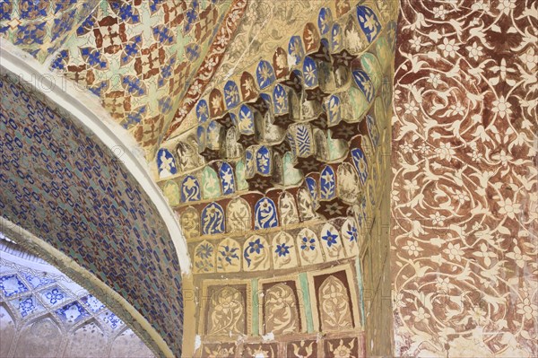 AFGHANISTAN, (Mother of Cities), Balkh, "Mosque interior at the ruins of Takht-i-Pul, once an elite suburb of Balkh built by Amir AfzalKhan in 1855 while he governed Afghan Turkestan for his father, Amir Dost Mohammad"