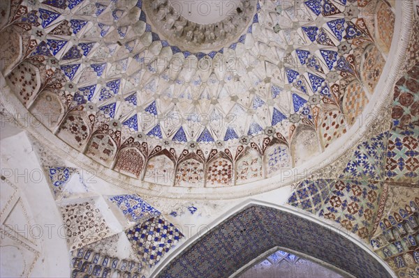 AFGHANISTAN, (Mother of Cities), Balkh, "Mosque interior at the ruins of Takht-i-Pul, once an elite suburb of Balkh built by Amir AfzalKhan in 1855 while he governed Afghan Turkestan for his father, Amir Dost Mohammad"