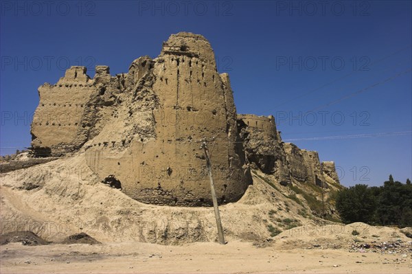 AFGHANISTAN, Ghazni, Ancient walls of Citadel destroyed during First Anglo Afghan war since rebuilt still used as a military garriso
