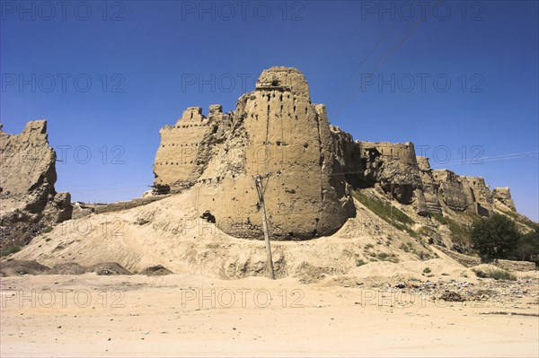 AFGHANISTAN, Ghazni, Ancient walls of Citadel destroyed during First Anglo Afghan war since rebuilt still used as a military garrison Jane Sweeney