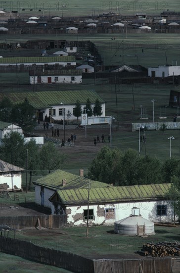 MONGOLIA, Architecture, Small town housing.