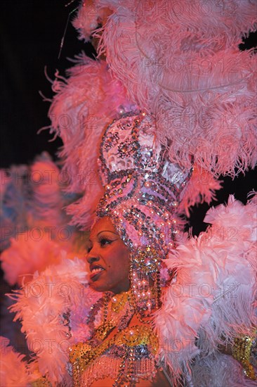 CUBA, Havana, "Dancer performing at La Tropicana nightclub, "