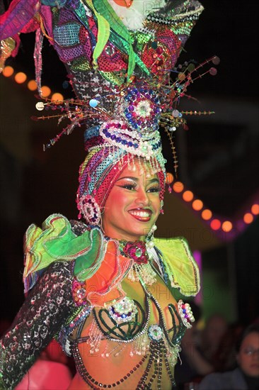 CUBA, Havana, "Dancer performing at La Tropicana nightclub, "