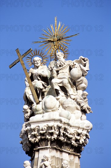 HUNGARY, Budapest, "Castle Hill District, Szentharomsag Ter, (Trinity Square), Holy Trinity Statue."