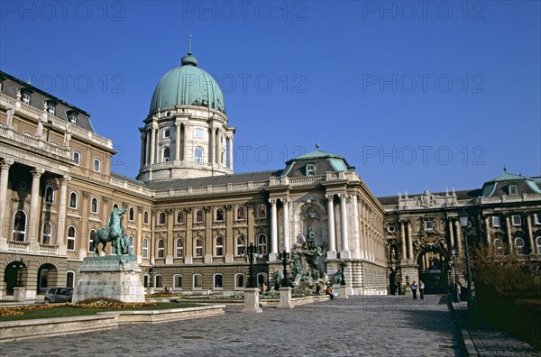 HUNGARY, Budapest, "Castle Hill District,Saint Georges Square (outer courtyard), Castle and Palace complex."