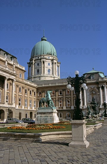 HUNGARY, Budapest, "Castle Hill District,Saint Georges Square (outer courtyard), Castle and Palace complex."