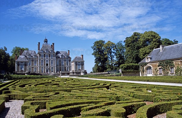 FRANCE, Normandy, Balleroy, "Chateau de Balleroy,  Musee des Ballons. Hot air balloons museum."