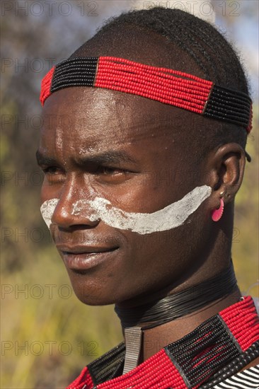 ETHIOPIA, Lower Omo Valley, Tumi, "Hamer Jumping of the Bulls initiation ceremony, Hamer man"