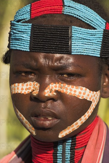 ETHIOPIA, Lower Omo Valley, Tumi, "Hamer Jumping of the Bulls initiation ceremony, Hamer girl"