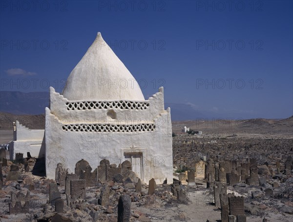 UAE, Oman, Mirbat, "Medieval tomb of Bin Ali, a holy man in the early days of Islam, and adjacent cemetery in ancient capital of Dhofar, 70 km east of Salalah."