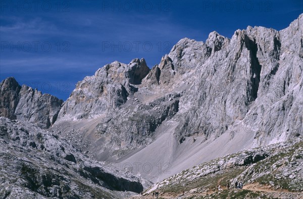 SPAIN, Picos De Europa, Footpath near the cable car station at Fuente De.