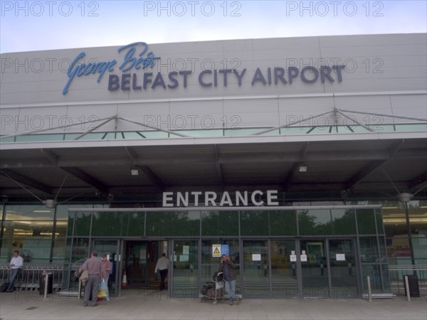 NORTHERN IRELAND, Belfast, George Best City Airport in Sydenham area docks.