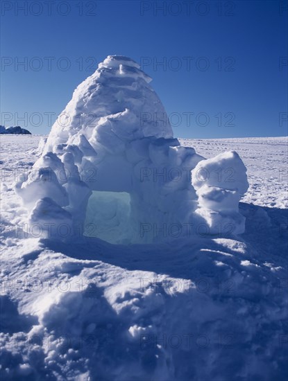 SWITZERLAND, Bernese Oberland,  Mannlichen , Igloo at summit of Mannlichen Mountain