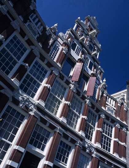 HOLLAND, Noord Holland, Amsterdam, Bartolotti House situated at Herengracht 170-172. Richly decorated facade in Dutch Renaissance style built in 1615