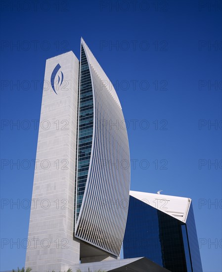 UAE, Dubai, National Bank of Dubai on Dubai creek.