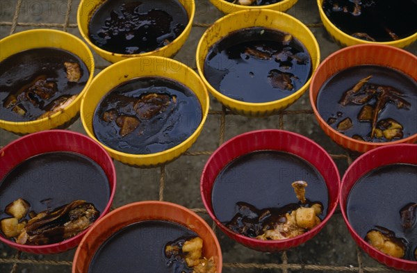 MEXICO, Juchitan, "Mole, a traditional dish of a thick, rich sauce containing chocolate and spices and often served with poultry."