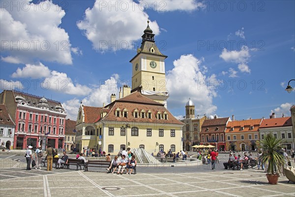 ROMANIA, Transylvania, Brasov, "Old Town Hall now History Museum, Piata Sfatului, Main town square"