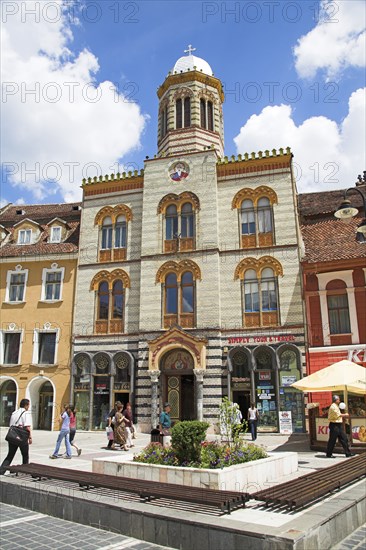 ROMANIA, Transylvania, Brasov, "Home for the priest in front of Romanian Orthodox Cathedral, Piata Sfatului"