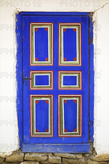 ROMANIA, Bucharest, "Door of building, Muzeul National al Satului Dimitrie Gusti, Ethnographic Village Museum"