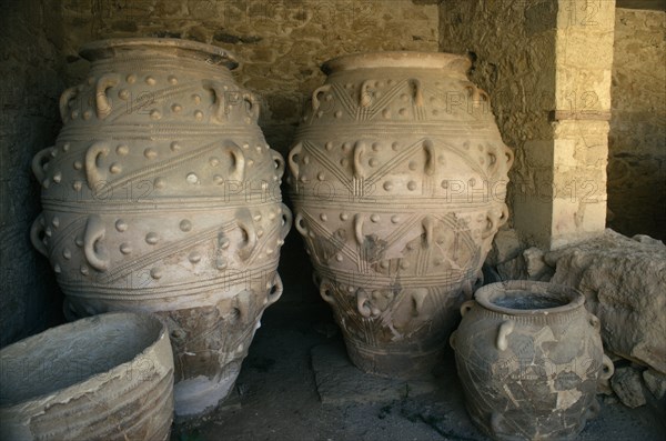 GREECE, Crete, Palace of Knossos. Giant Urns