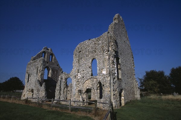 ENGLAND, West Sussex, Boxgrove, Boxgrove Priory ruins next to the Church of St Mary and St Blaise. Near Chichester.